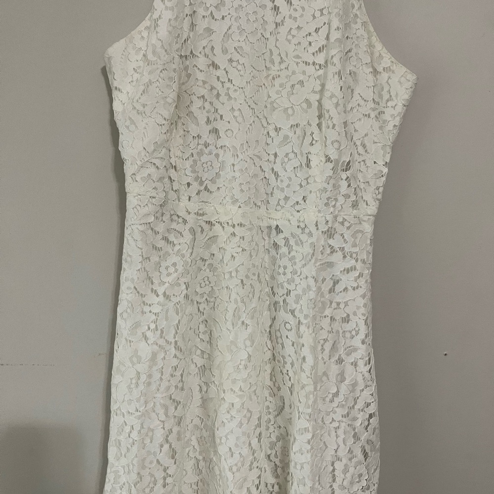 Bleuh Ciel White Lace Mini Dress